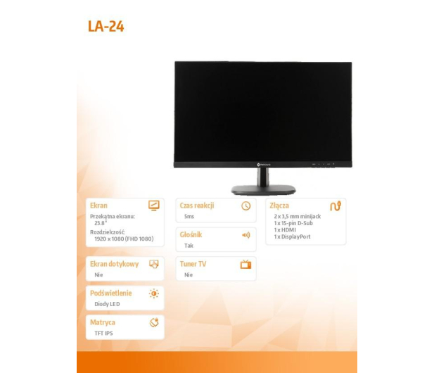 AG Neovo 23,8'' LA-24 Czarny - 1378671 - zdjęcie 4